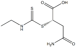 (-)-N-Ethyldithiocarbamic acid S-[(S)-1-carboxy-2-(aminocarbonyl)ethyl] ester Struktur