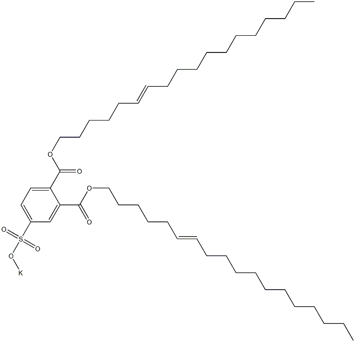 4-(Potassiosulfo)phthalic acid di(6-octadecenyl) ester Struktur