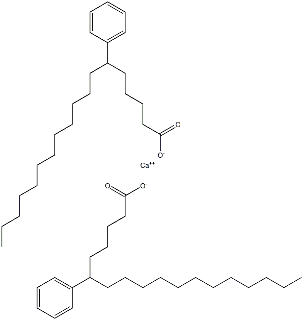 Bis(6-phenylstearic acid)calcium salt Struktur