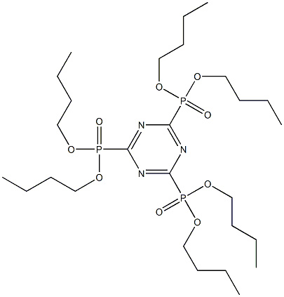 2,4,6-Tri(dibutoxyphosphinyl)-1,3,5-triazine Struktur