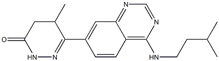 4,5-Dihydro-5-methyl-6-(4-isopentylaminoquinazolin-7-yl)pyridazin-3(2H)-one Struktur