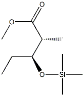 (2R,3S)-2-Methyl-3-trimethylsiloxypentanoic acid methyl ester Struktur