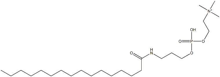 O-[Hydroxy(3-hexadecanoylaminopropyloxy)phosphinyl]choline Struktur