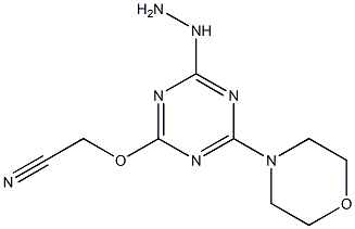 2-Cyanomethoxy-4-hydrazino-6-morpholino-1,3,5-triazine Struktur