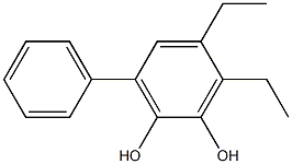 3-Phenyl-5,6-diethylbenzene-1,2-diol Struktur