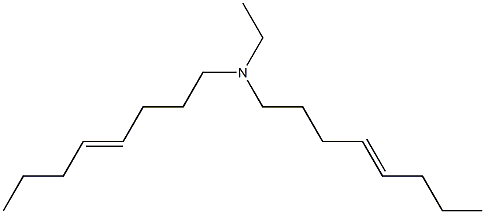 N-Ethyl-N,N-di(4-octenyl)amine Struktur