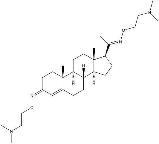 (3Z,20E)-Progesterone bis[O-[2-(dimethylamino)ethyl]oxime] Struktur