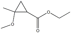 2-Methoxy-2-methylcyclopropanecarboxylic acid ethyl ester Struktur