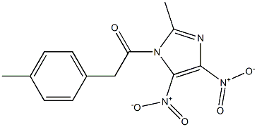 2-Methyl-4,5-dinitro-1-[2-(4-methylphenyl)-1-oxoethyl]-1H-imidazole Struktur