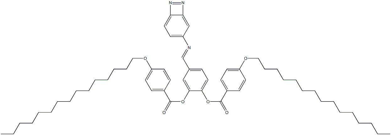 Bis[4-(pentadecyloxy)benzoic acid]4-[(azobenzen-4-yl)iminomethyl]-1,2-phenylene ester Struktur