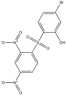 5-Bromo-2-[(2,4-dinitrophenyl)sulfonyl]phenol Struktur