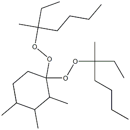 2,3,4-Trimethyl-1,1-bis(1-ethyl-1-methylpentylperoxy)cyclohexane Struktur