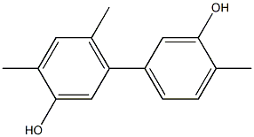 4,4',6-Trimethyl-1,1'-biphenyl-3,3'-diol Struktur