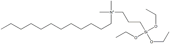 N,N-Dimethyl-N-[3-(triethoxysilyl)propyl]-1-dodecanaminium Struktur