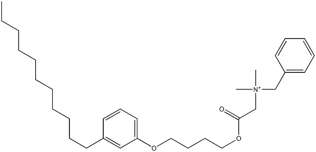 N,N-Dimethyl-N-benzyl-N-[[[4-(3-undecylphenyloxy)butyl]oxycarbonyl]methyl]aminium Struktur