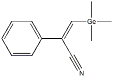 (Z)-2-Phenyl-3-(trimethylgermyl)propenenitrile Struktur