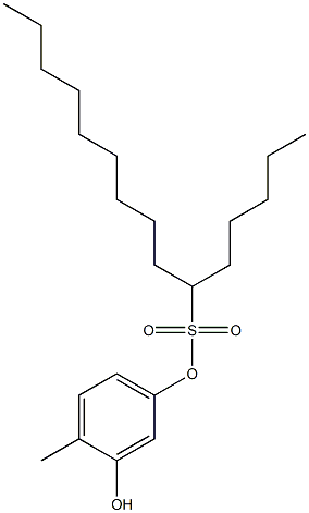 6-Pentadecanesulfonic acid 3-hydroxy-4-methylphenyl ester Struktur