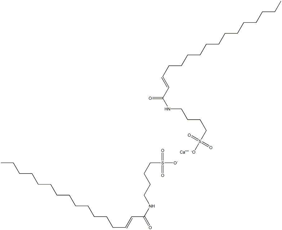 Bis[4-(2-hexadecenoylamino)-1-butanesulfonic acid]calcium salt Struktur