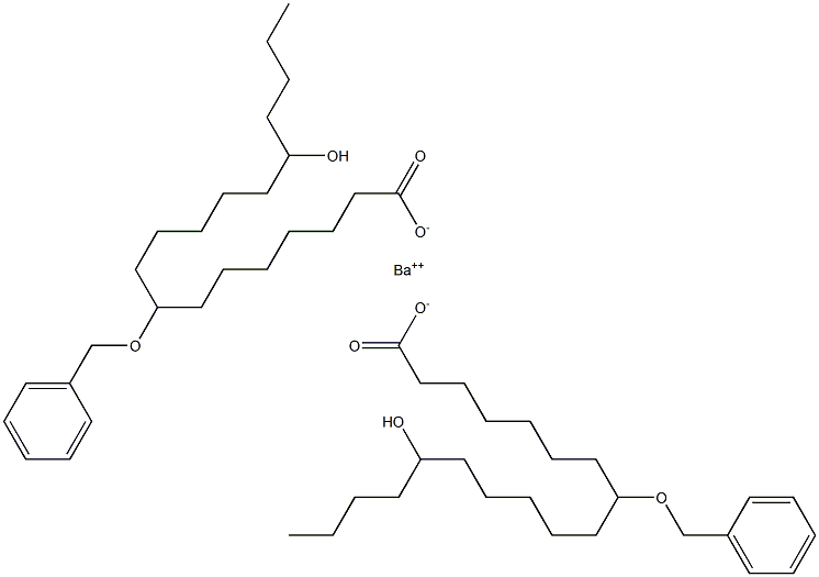 Bis(8-benzyloxy-14-hydroxystearic acid)barium salt Struktur