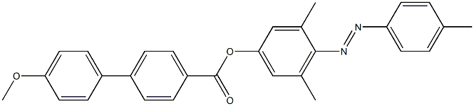 4-(4-Methoxyphenyl)benzoic acid 4-[(4-methylphenyl)azo]-3,5-dimethylphenyl ester Struktur