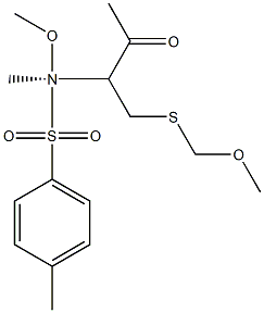 (R)-4-(Methoxymethylthio)-3-(N-methoxymethyl-N-tosylamino)butan-2-one Struktur