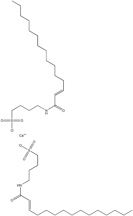 Bis[4-(2-pentadecenoylamino)-1-butanesulfonic acid]calcium salt Struktur