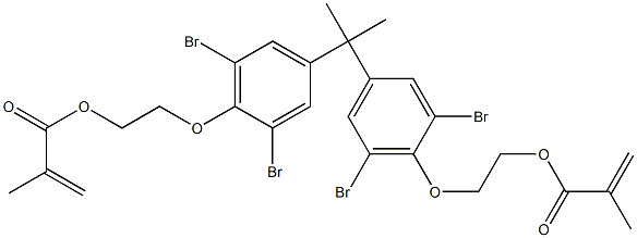 2,2-Bis[3,5-dibromo-4-[2-(methacryloyloxy)ethoxy]phenyl]propane Struktur