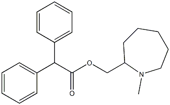 Diphenylacetic acid (1-methylhexahydro-1H-azepin-2-yl)methyl ester Struktur