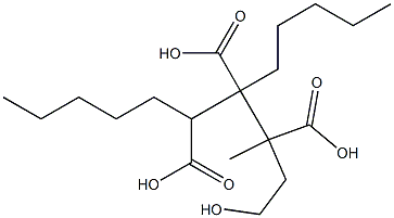 Butane-1,2,3-tricarboxylic acid 3-(2-hydroxyethyl)1,2-dipentyl ester Struktur