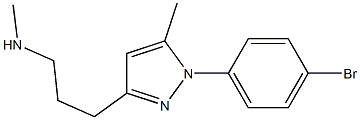 1-(4-Bromophenyl)-3-[3-(methylamino)propyl]-5-methyl-1H-pyrazole Struktur