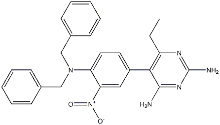 2,4-Diamino-6-ethyl-5-(3-nitro-4-(dibenzylamino)phenyl)pyrimidine Struktur