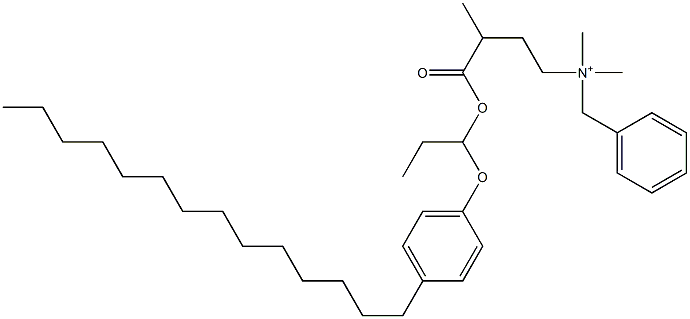 N,N-Dimethyl-N-benzyl-N-[3-[[1-(4-tetradecylphenyloxy)propyl]oxycarbonyl]butyl]aminium Struktur