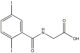 (2,5-Diiodobenzoyl)aminoacetic acid Struktur