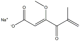 3-Methoxy-5-methyl-4-oxo-2,5-hexadienoic acid sodium salt Struktur