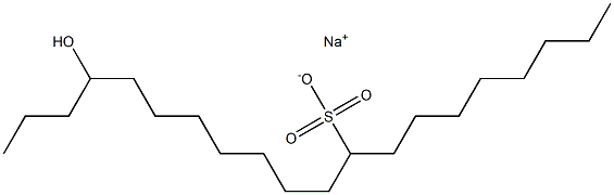 17-Hydroxyicosane-9-sulfonic acid sodium salt Struktur