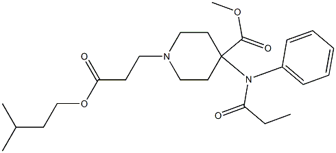 4-Methoxycarbonyl-4-(N-phenyl-N-propanoylamino)piperidine-1-propionic acid 3-methylbutyl ester Struktur