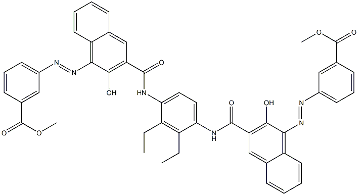 N,N'-(2,3-Diethyl-1,4-phenylene)bis[4-[[3-(methoxycarbonyl)phenyl]azo]-3-hydroxy-2-naphthalenecarboxamide] Struktur