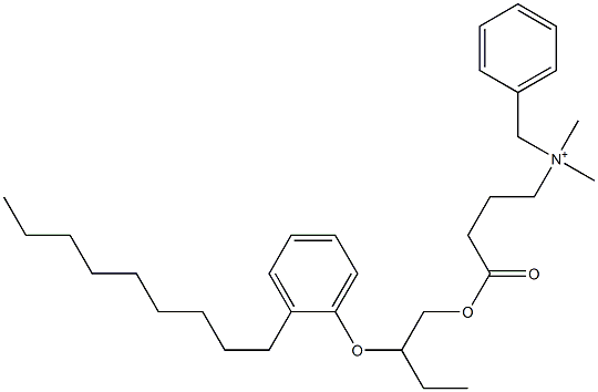 N,N-Dimethyl-N-benzyl-N-[3-[[2-(2-nonylphenyloxy)butyl]oxycarbonyl]propyl]aminium Struktur