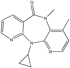 4,5-Dimethyl-11-cyclopropyl-5,11-dihydro-6H-dipyrido[3,2-b:2',3'-e][1,4]diazepine-6-one Struktur