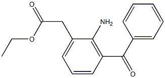 2-Amino-3-benzoylbenzeneacetic acid ethyl ester Struktur