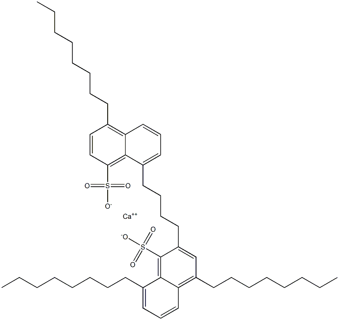 Bis(4,8-dioctyl-1-naphthalenesulfonic acid)calcium salt Struktur