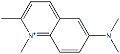 6-(Dimethylamino)-1,2-dimethylquinolinium Struktur