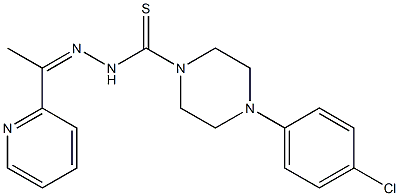 N'-[1-(2-Pyridinyl)ethylidene]-4-(4-chlorophenyl)piperazine-1-carbothiohydrazide Struktur