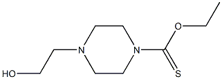 4-(2-Hydroxyethyl)piperazine-1-thiocarboxylic acid O-ethyl ester Struktur