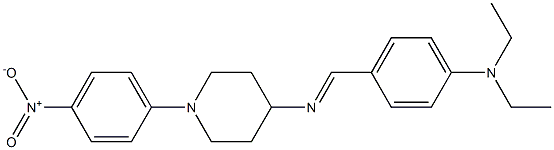 N,N-Diethyl-4-[[[1-(4-nitrophenyl)piperidin-4-yl]imino]methyl]aniline Struktur