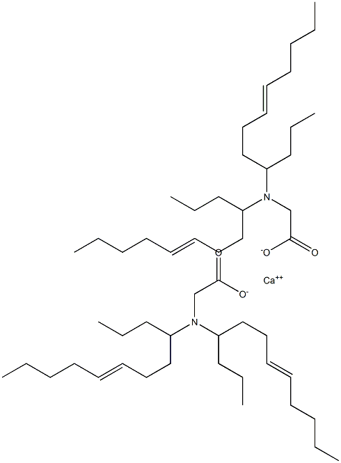 Bis[N,N-di(7-dodecen-4-yl)glycine]calcium salt Struktur