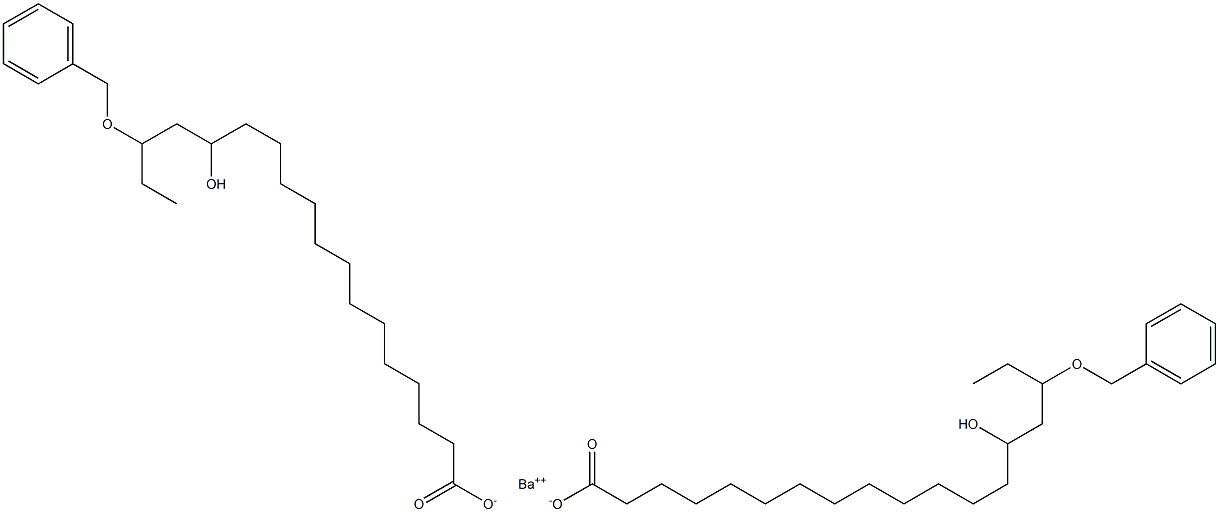 Bis(16-benzyloxy-14-hydroxystearic acid)barium salt Struktur