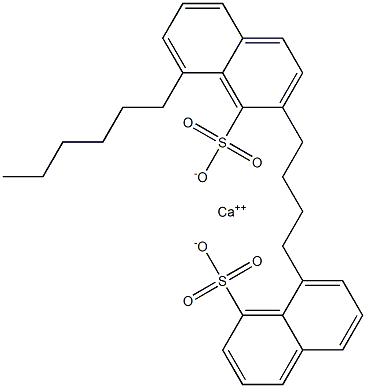 Bis(8-hexyl-1-naphthalenesulfonic acid)calcium salt Struktur