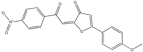 2-(4-Nitrobenzoylmethylene)-5-(4-methoxyphenyl)furan-3(2H)-one Struktur