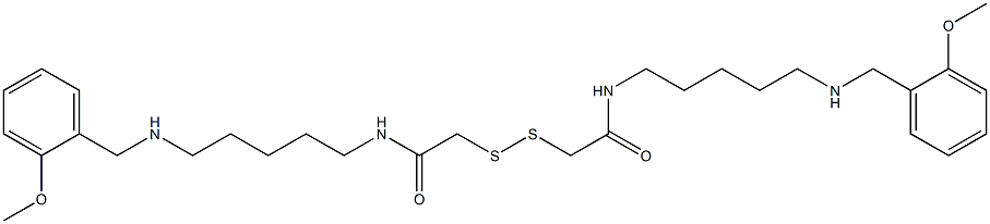 N,N'-Bis[5-[(2-methoxybenzyl)amino]pentyl][2,2'-dithiobis(ethanamine)] Struktur